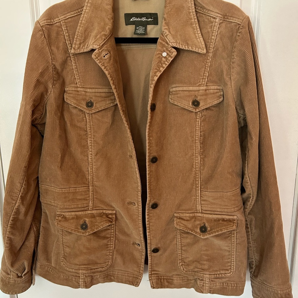 Eddie Bauer Women’s Tan Corduroy Jacket Size L